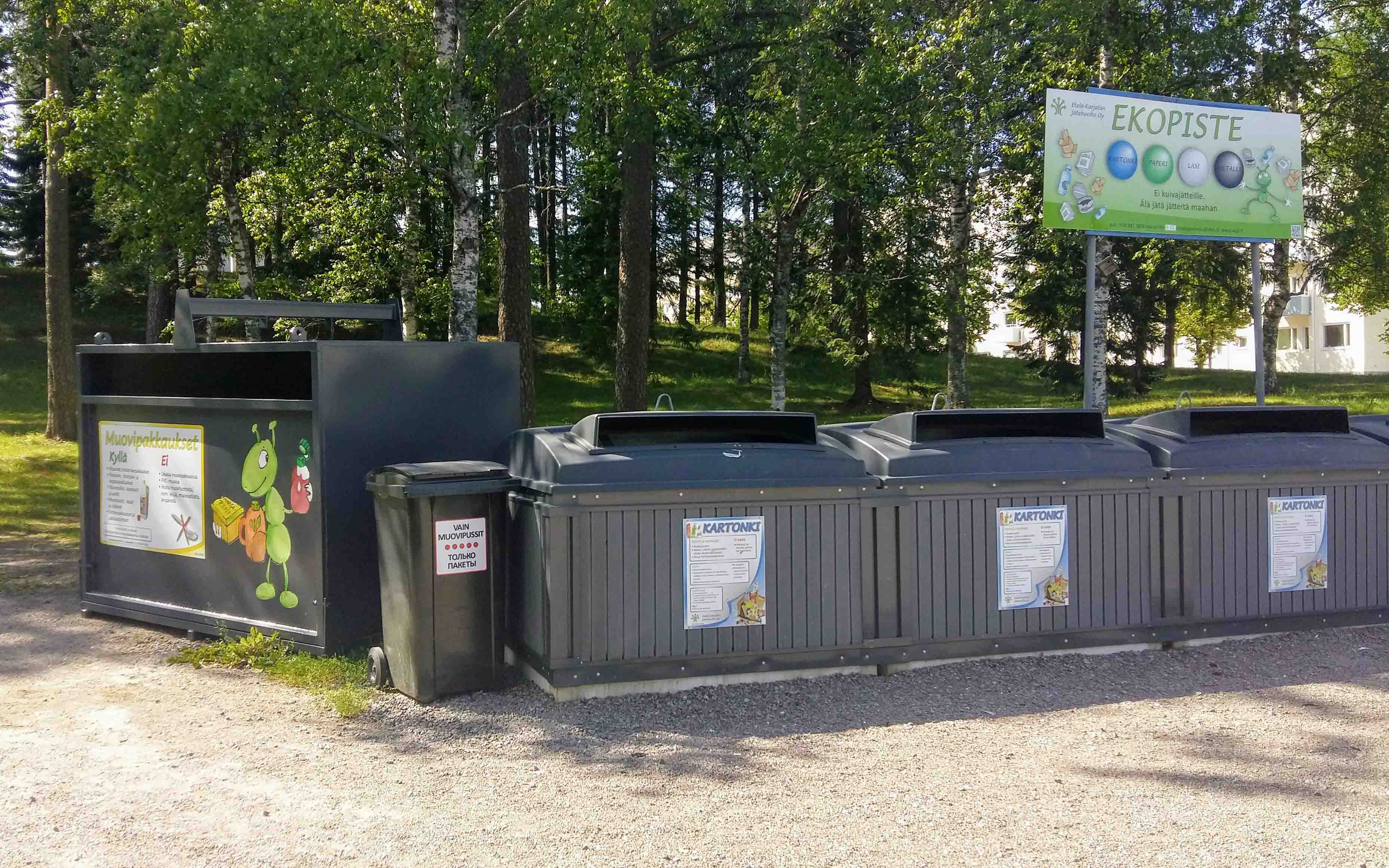 A recycling point.